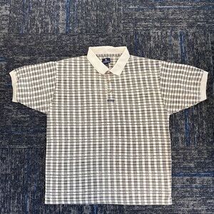 Givenchy Black and White Checkered Polo Shirt